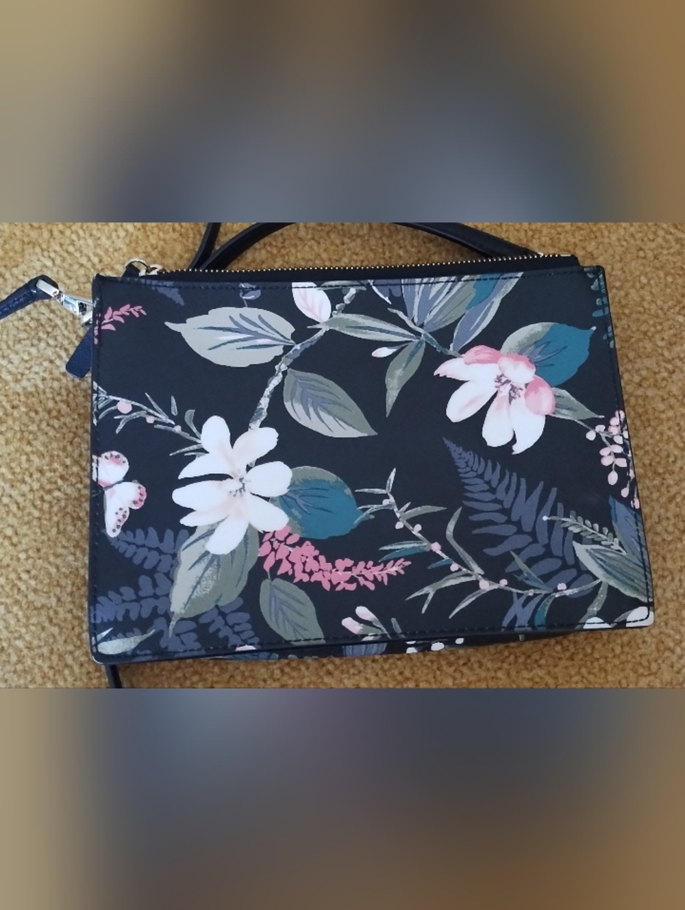 Kate Spade Botanical Print Leather Crossbody Bag - Picture 2 of 6